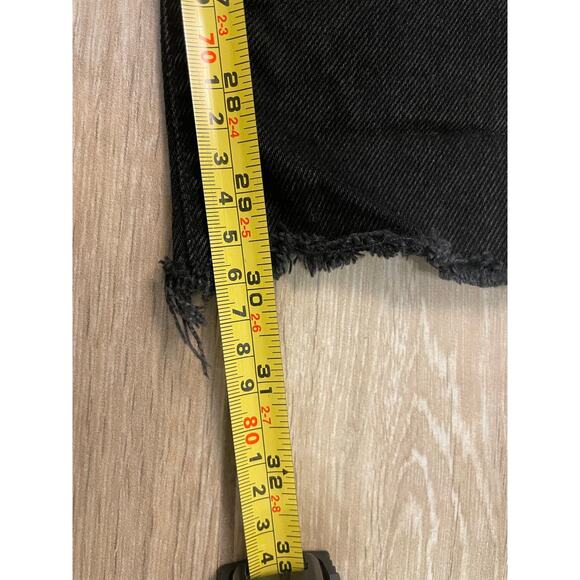 AGOLDE Cherie Jeans Women 24 Black Distressed High Rise Straight Leg USA - Picture 7 of 14